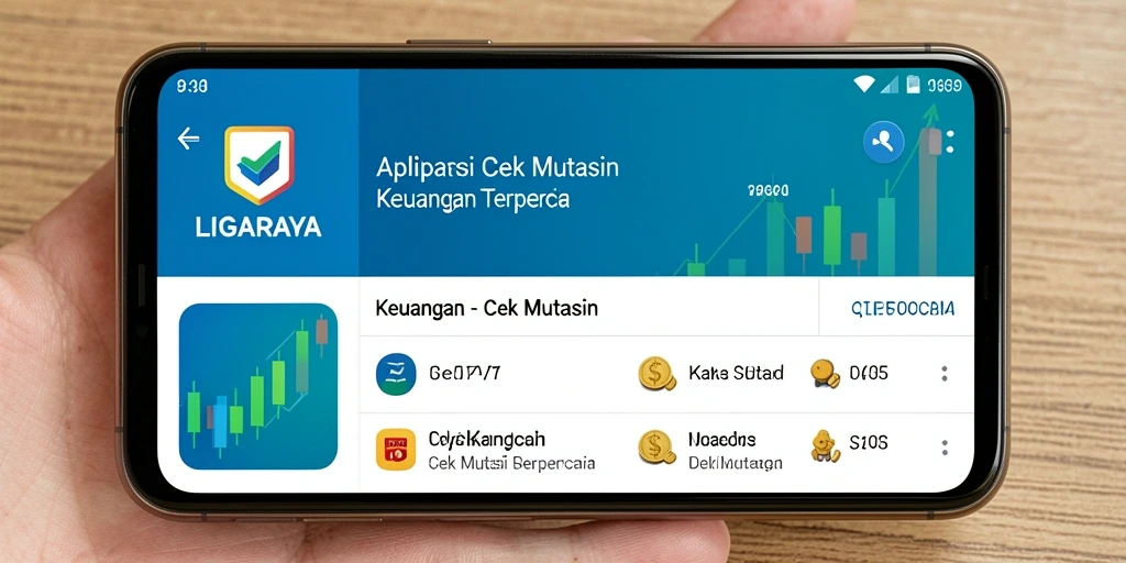 Tampilan antarmuka aplikasi LIGARAYA untuk cek mutasi keuangan.