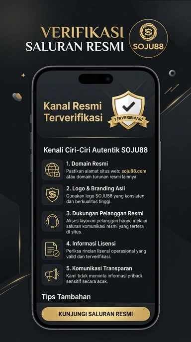 Tampilan kanal resmi soju88